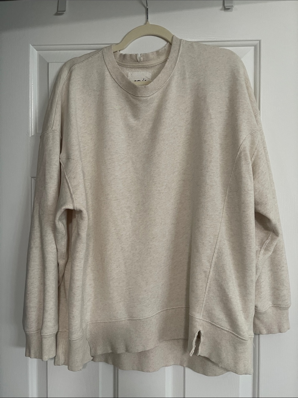 aerie Cream Oversized Crewneck Sweatshirt